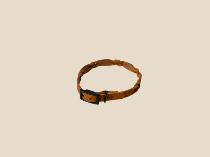Obroża Cognac Black Raw