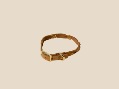 Obroża Cognac Gold Raw