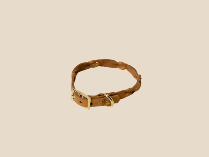 Obroża Cognac Gold Raw